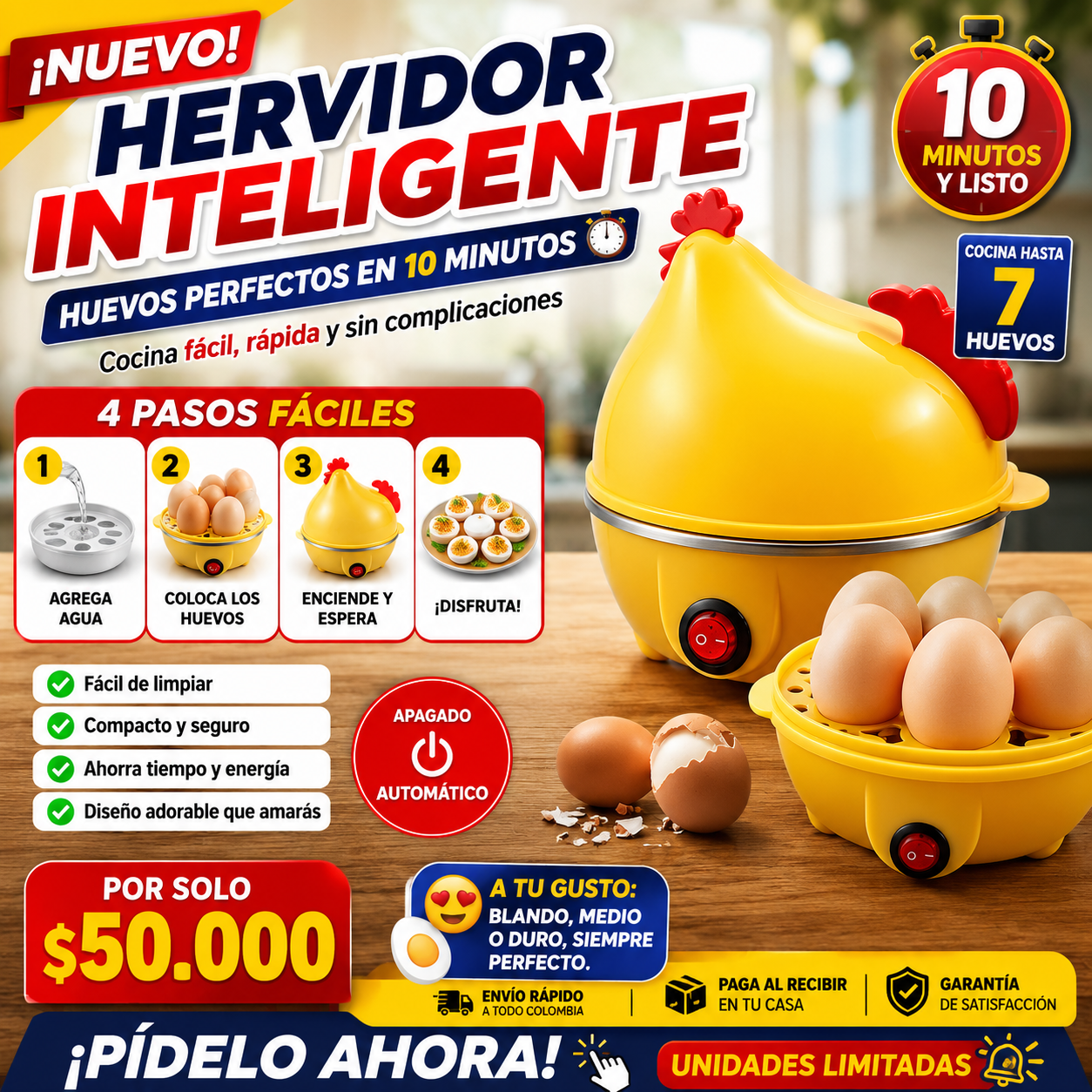 Hervidor De Huevos Gallina Eléctrica